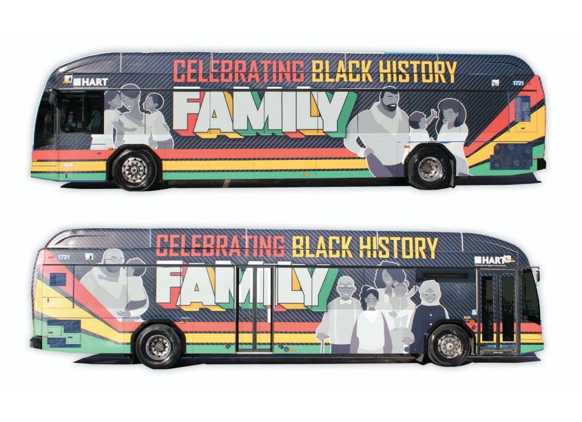 HART Celebrating Black History Bus Wrap by Hillsborough Transit Authority (HART)