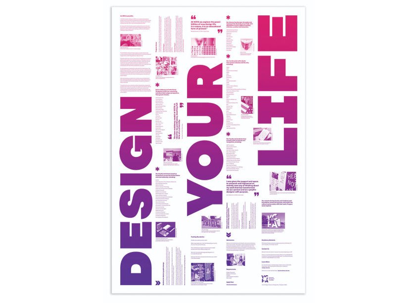 Vermont College of Fine Arts Design Your Life Poster