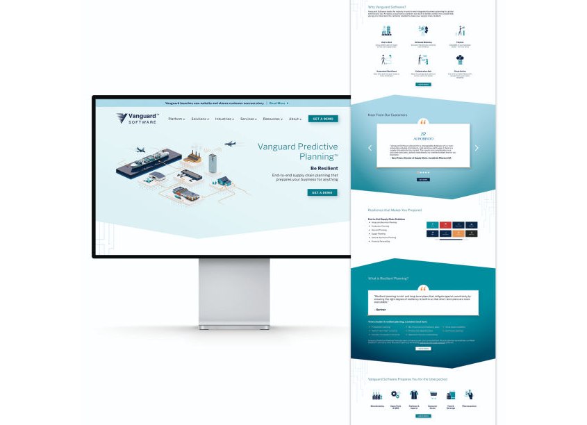Vanguard Software Website by Liaison Design Group