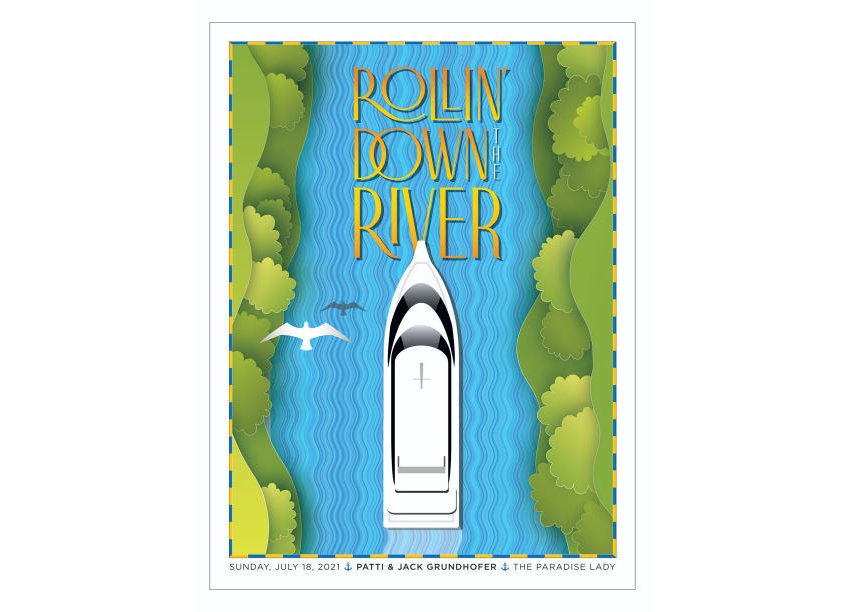 River Cruise Event Poster by Mark Duebner Design