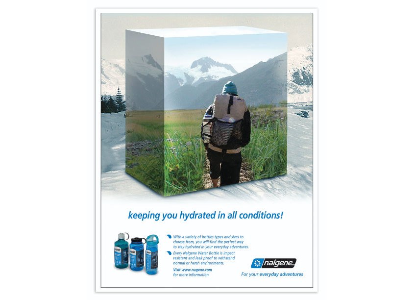 Nalgene Water Bottles Advertising Concept by RRDG Randy Richards Design Group
