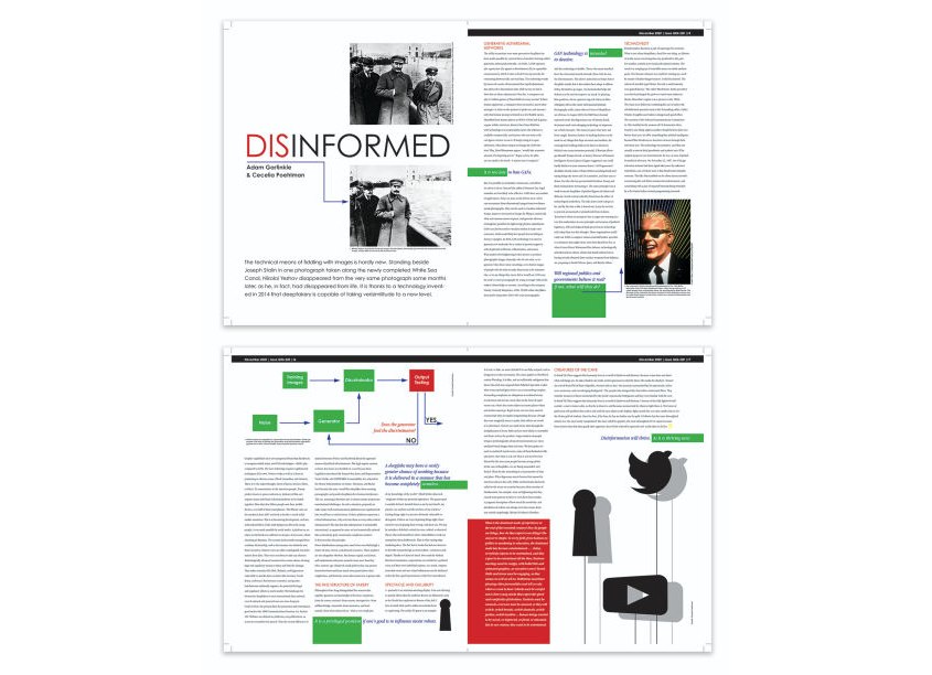 Disinformed Editorial Layout by Mercer University, Graphic Design Program