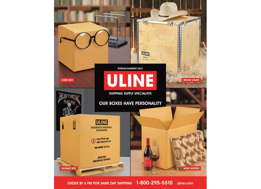 Uline Box Personalities Catalog Design