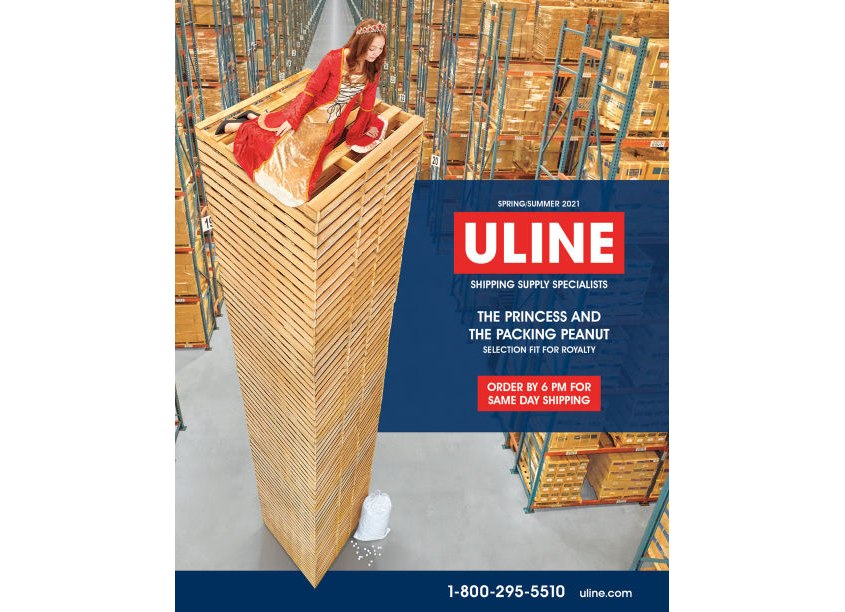 Uline Princess and the Packing Peanut Catalog Design