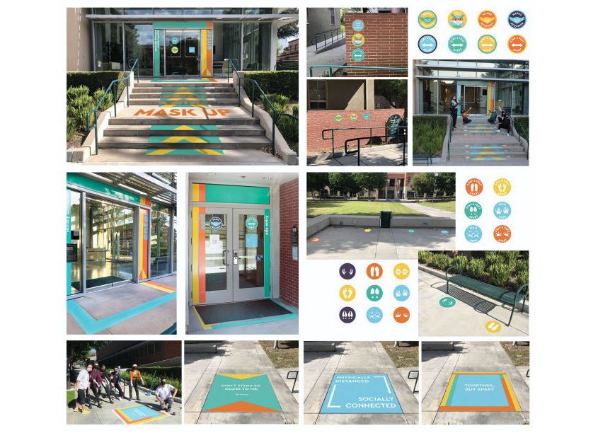 COVID-19 Social Distancing & Wayfinding Signage by Agency for Civic Engagement/Woodbury University
