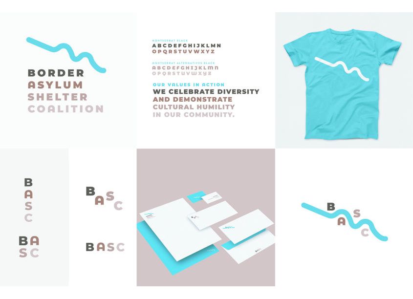 Border Asylum Shelter Coalition Brand Identity System by Analee Paz Designs