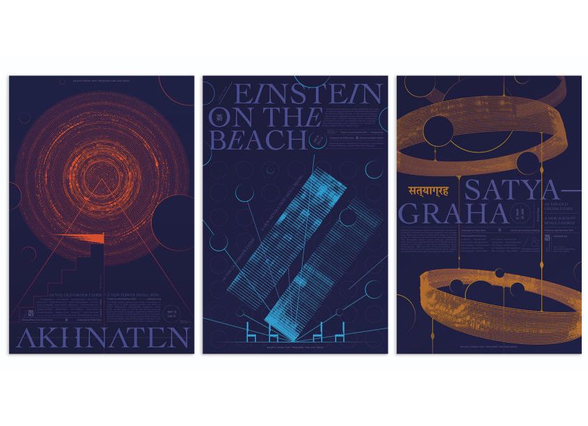 Drexel University, Westphal College of Media Arts & Design, Graphic Design Program Opera Posters: Philip Glass’ Portrait Trilogy