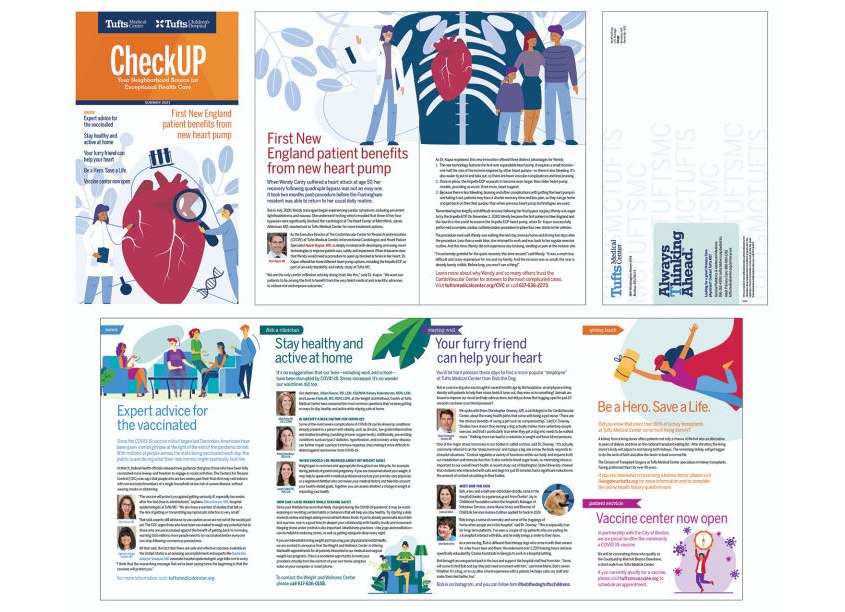 CheckUP Summer 2021 Direct Mailer by Tufts Medical Center
