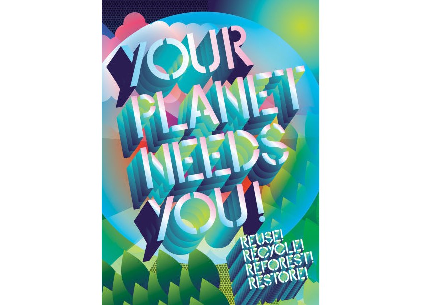 Your Planet Needs You Poster by 80east Design