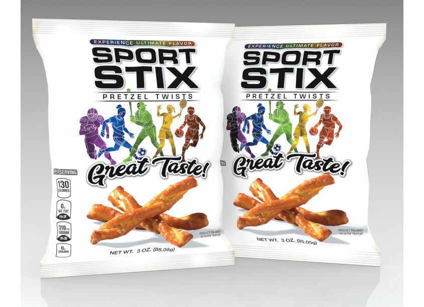 Sport Stix Pretzel Twists Packaging by Cyber Graphics