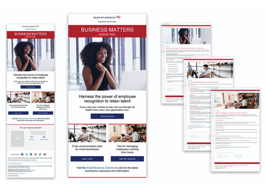 Small Business eNewsletter August CV19 by Bank of America, Enterprise Creative Solutions