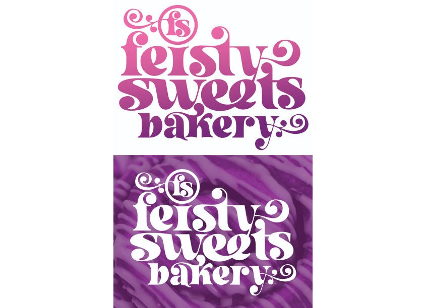 Feisty Sweets Bakery Logo by Blue Barn Design Co.