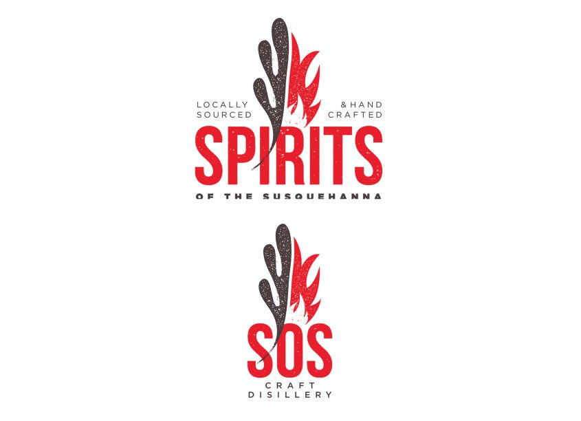 SOS Craft Distillery Logo by Amanda Lenig Design