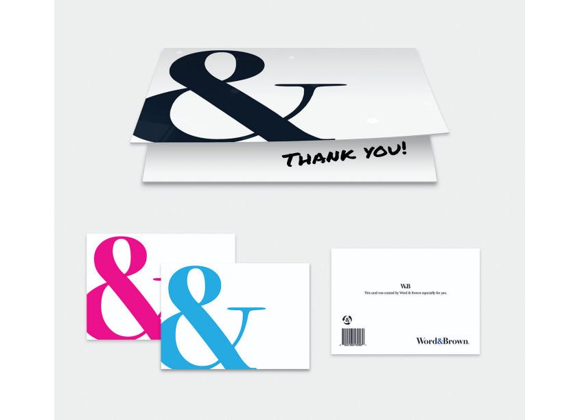 The Word & Brown Companies Word & Brown ‘&’ Greeting Cards