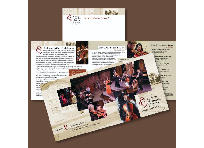 Craig Calsbeek Graphic Design (CCGD) Atlanta Chamber Players Brochure