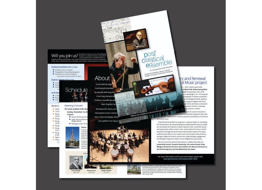 Craig Calsbeek Graphic Design (CCGD) Post Classical Ensemble Brochure