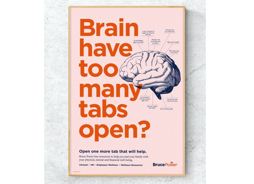 Employee Family Assistance Program Brain Poster by Bruce Power Creative Strategy