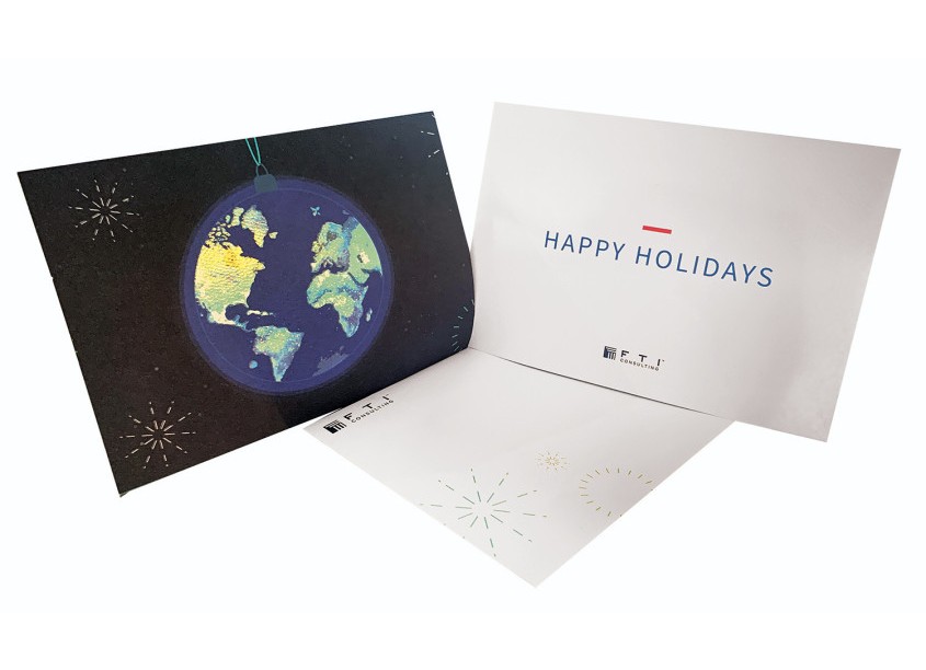 FTI Consulting Holiday Cards Design by Integrated Printing & Graphics