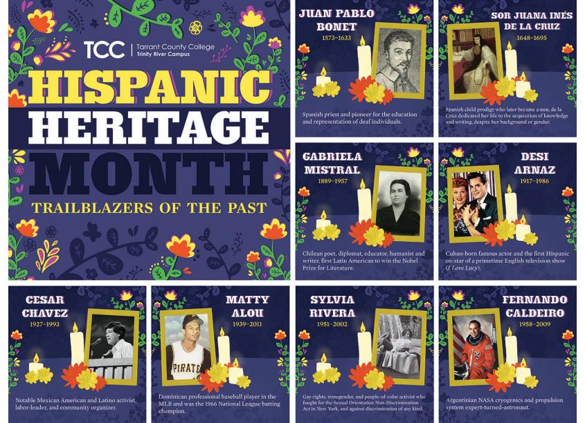 Hispanic Heritage Month - Trailblazers Of The Past by Tarrant County College District/Graphic Services