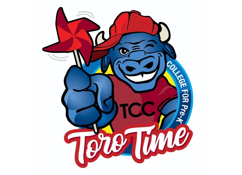Tarrant County College District/Graphic Services Toro Time/College for Pre-K Logo