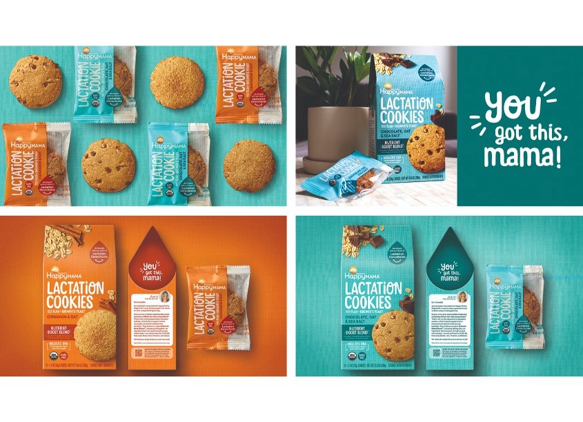 Happy Family Brands Happy Mama: Lactation Cookies Package Design