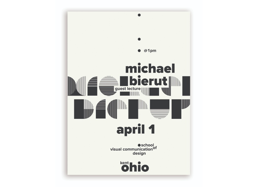 Michael Bierut Lecture Series Poster by Kent State University