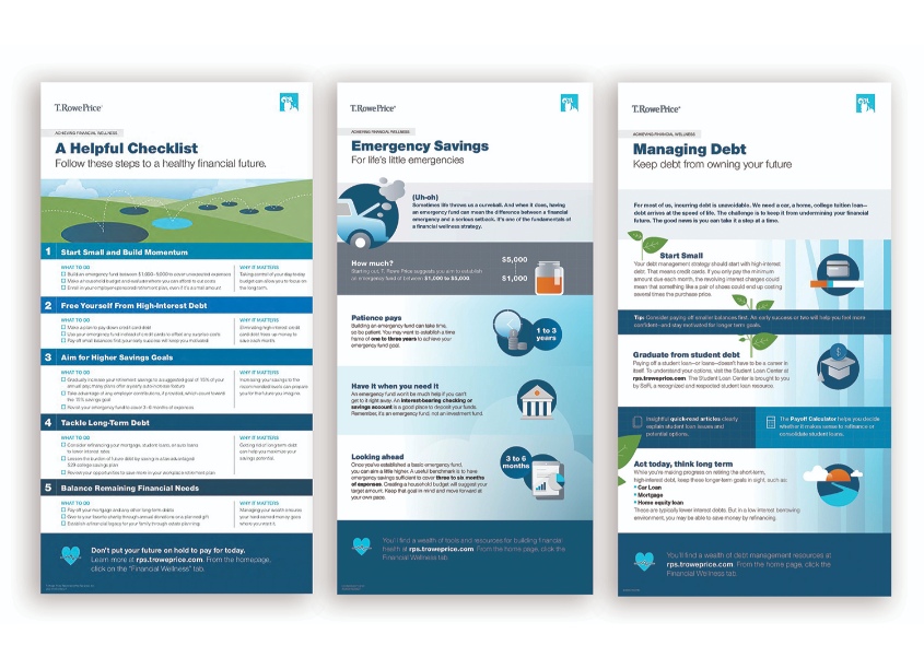 Financial Wellness Fliers and Infographics by T. Rowe Price