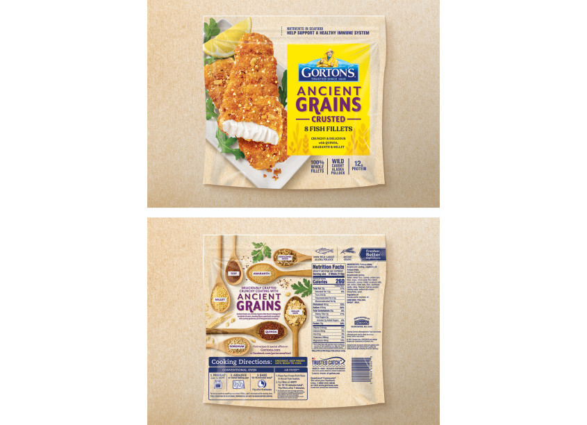Gorton’s Ancient Grains Packaging Design by Cornerstone Strategic Branding (CSB)