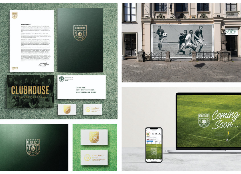 Clubhouse STL Branding & Signage by Hugh McCormick Design Company