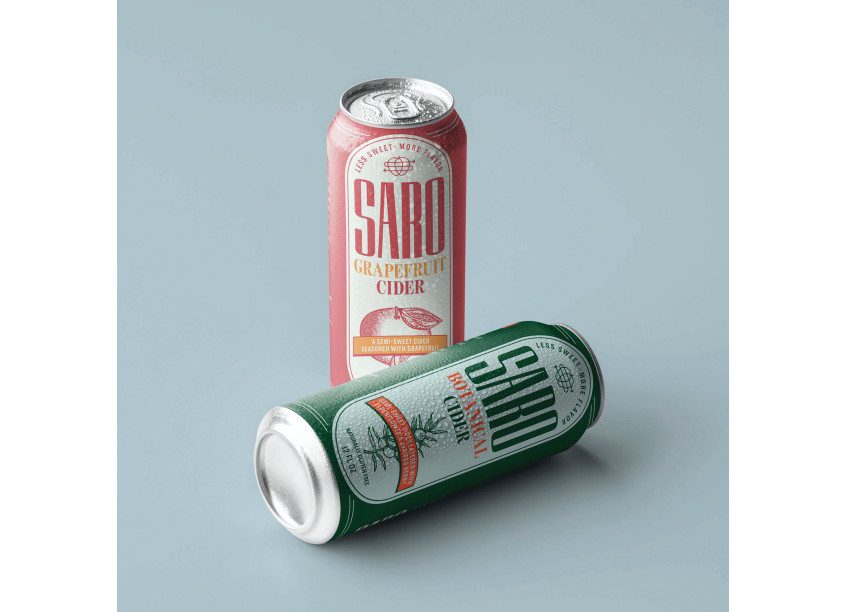 Saro Cider Product Line Packaging by id8