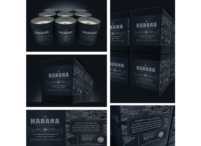Our Man In Havana Habana Candles Box and Label Design