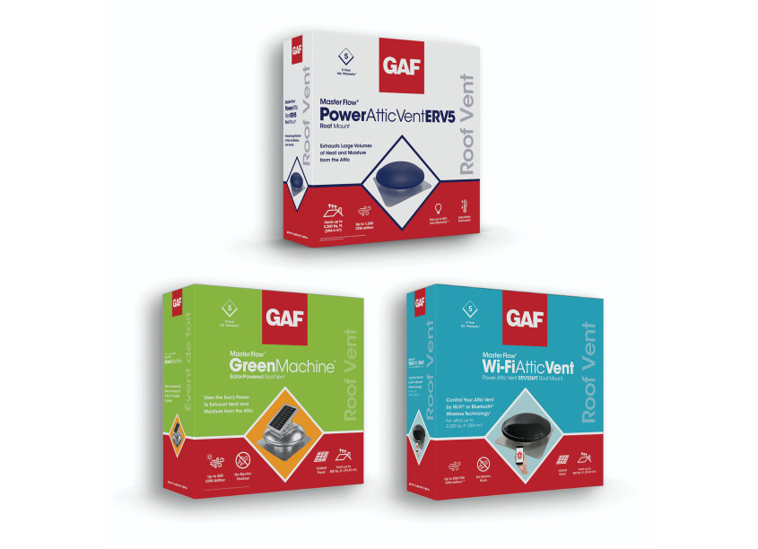 GAF Master Flow Package Design by GAF Creative Services