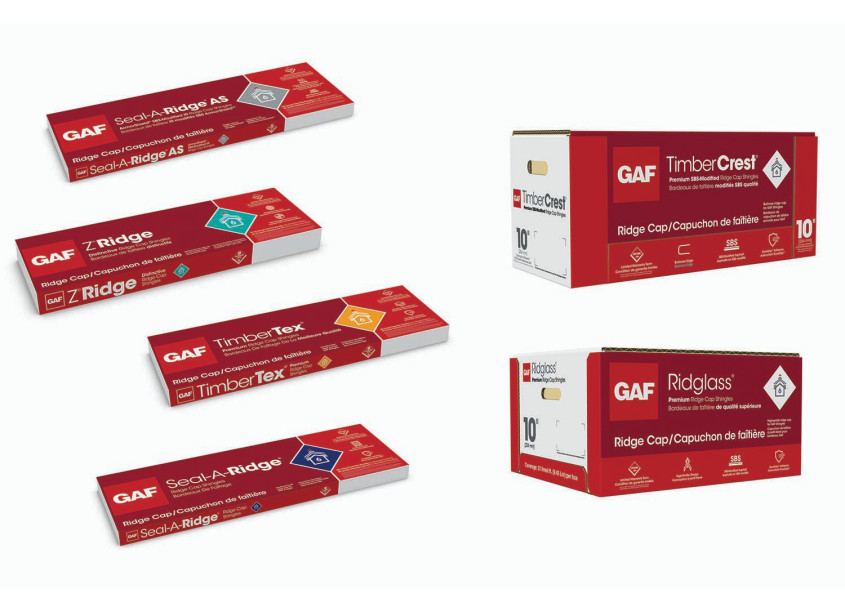 GAF Ridge Caps Package Design by GAF Creative Services