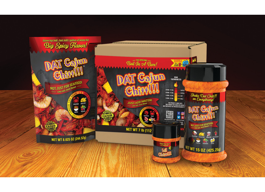 Cyber Graphics Dat Cajun Chitt Seasoning & Stove-Top Boil Packaging
