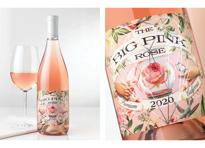 The Big Pink Rosé Package Design by CF Napa Brand Design