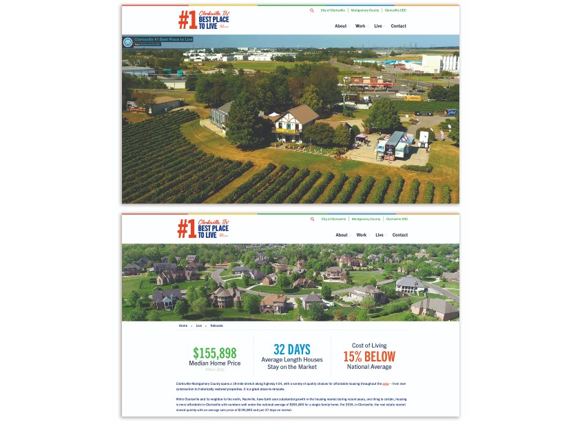Best Place to Live Website Design by Thrive Creative Group, LLC