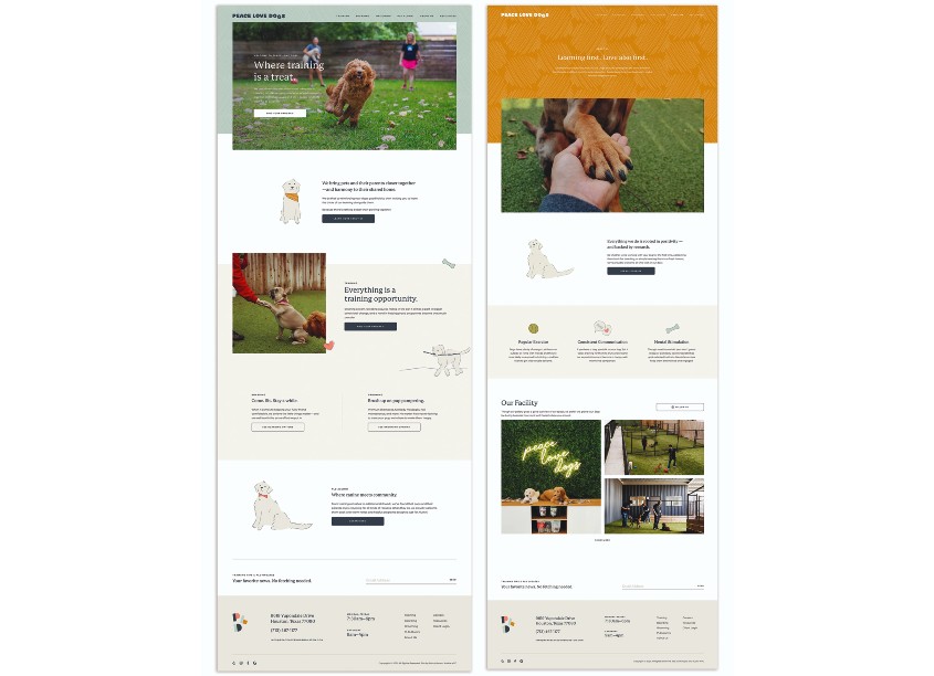 Peace Love Dogs Website by Principle + KUDOS Design Collaboratory