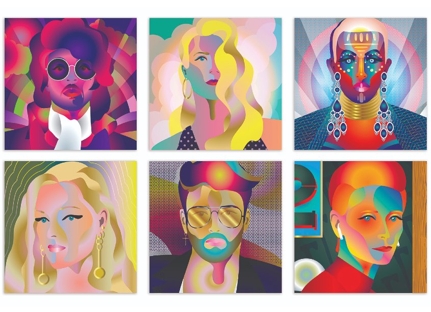 Pop Portraits For Instagram and Facebook by 80east Design