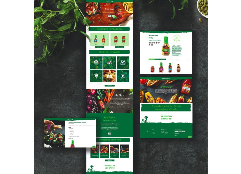 Organicville Website by Litehouse Design Team