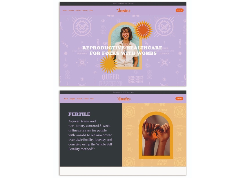 Intersectional Fertility Branded Website by Studio DBJ