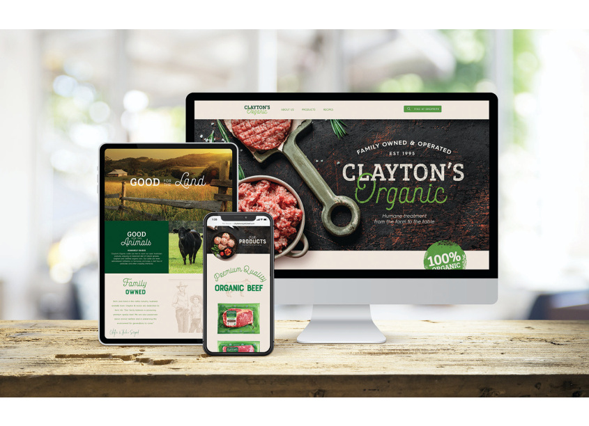 Smith Design Clayton's Organic Website Redesign