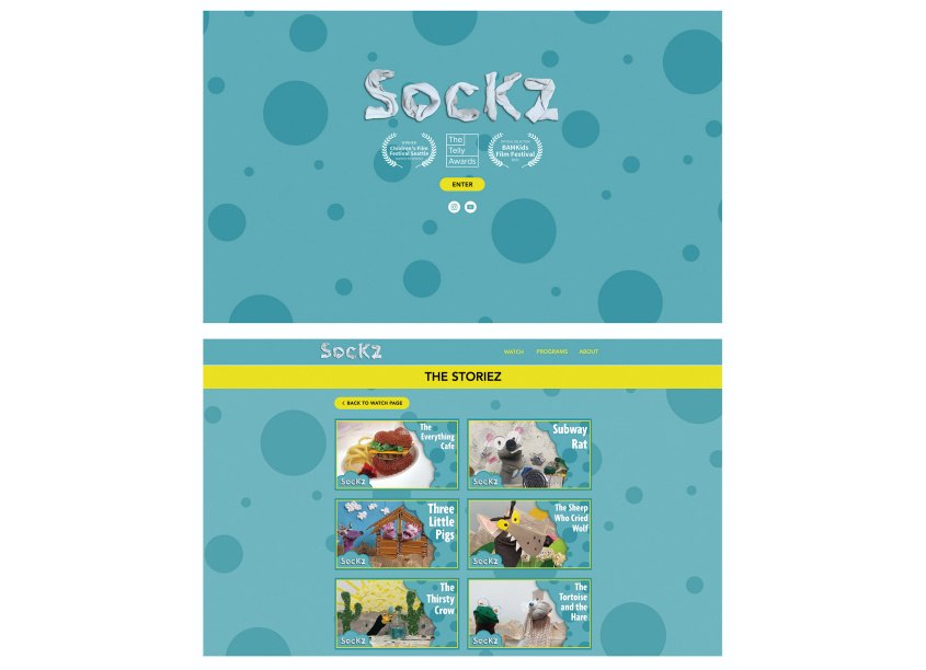 Sockz Theatre Website Design by Eric Tsuchiyama