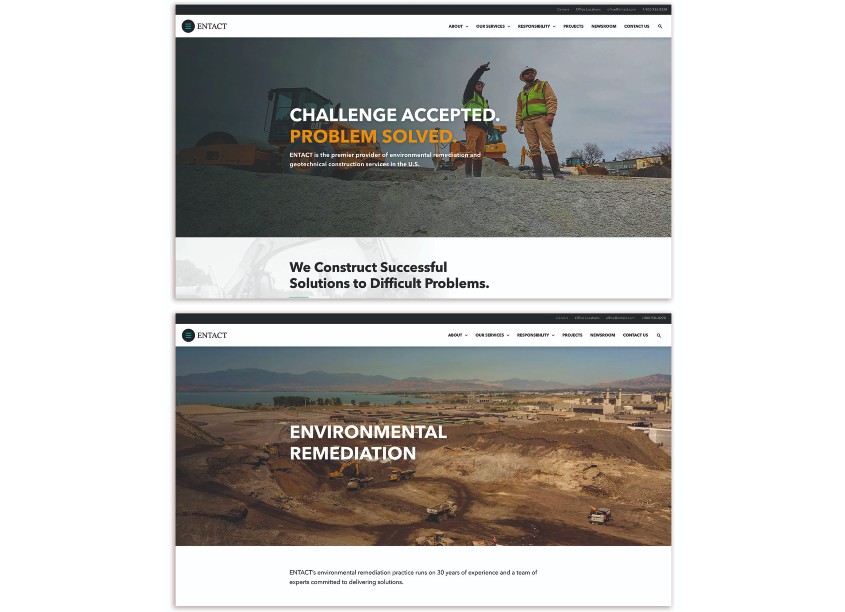 Entact Website by Statement Communications
